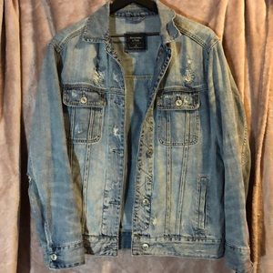 SOLD - ABERCROMBIE & FITCH Distressed Denim Jacket